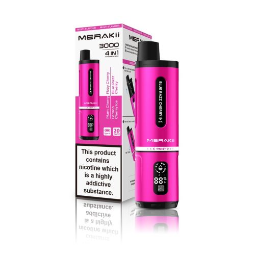 4 in 1 Merakii 3000 Puffs Disposable Vape Pod Kit - Vapour VapeMerakii