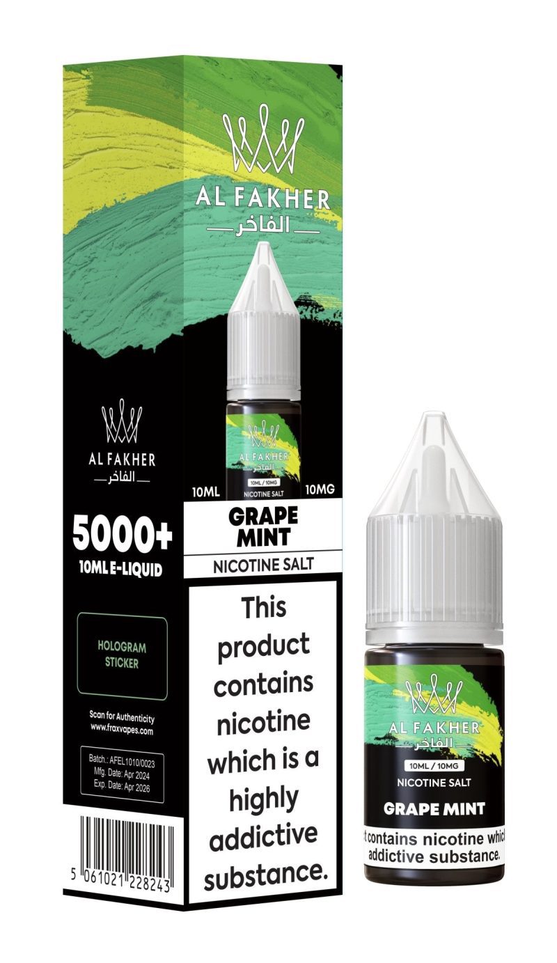 Al Fakher Nic Salt 10ml E-Liquid Box of 10 - Vapour VapeAl Fakher