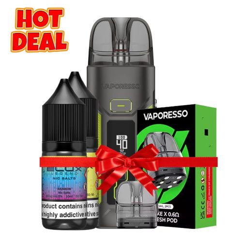 bundel deal vaporesso luxe x pro kit pods 2 x free nic salt 10ml 860926