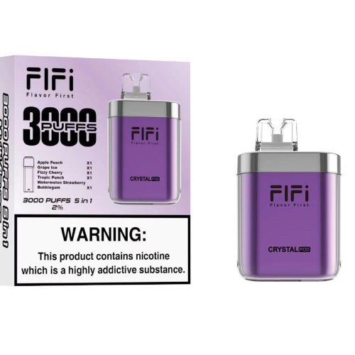 FiFi Crystal Pod 3000 Puffs Disposable Vape Pod 5 in 1 - Vapour VapeFiFi