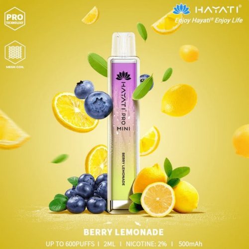 Hayati Crystal Mini Pro 600 Disposable Vape Puff Bar Pod - Vapour VapeHayati