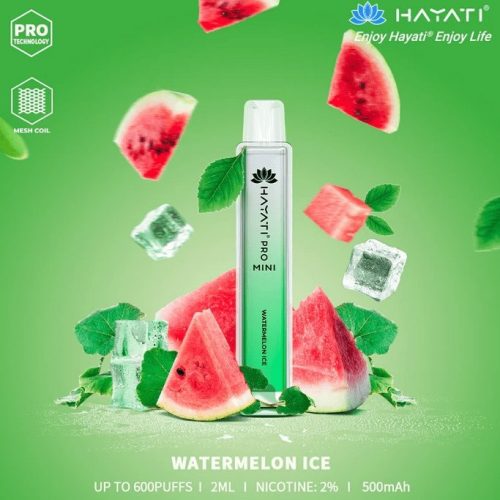 Hayati Crystal Mini Pro 600 Disposable Vape Puff Bar Pod - Vapour VapeHayati