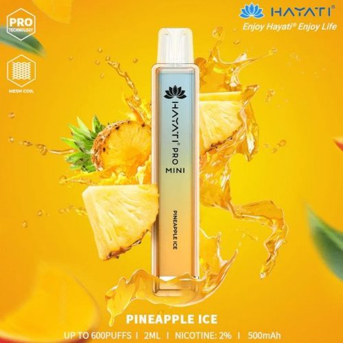 Hayati Crystal Mini Pro 600 Disposable Vape Puff Bar Pod - Vapour VapeHayati