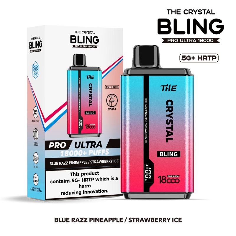 the crystal bling pro ultra 18000 disposable vape box of 5 139188