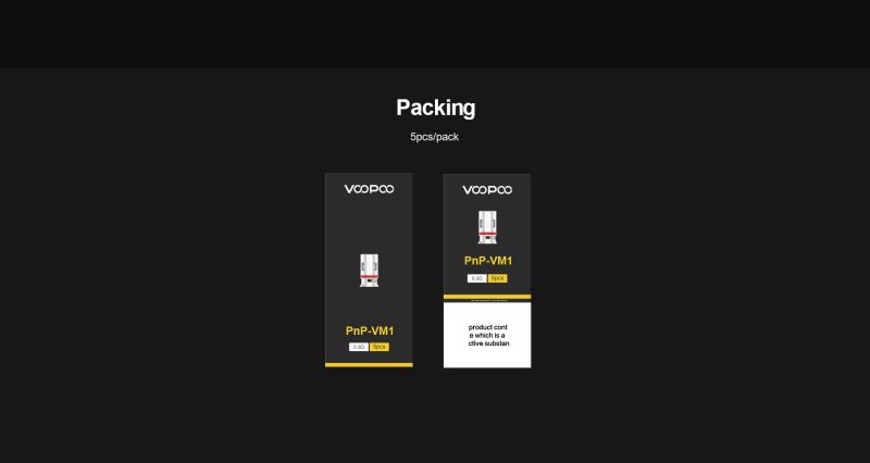 voopoo pnp replacement vape coils 552750